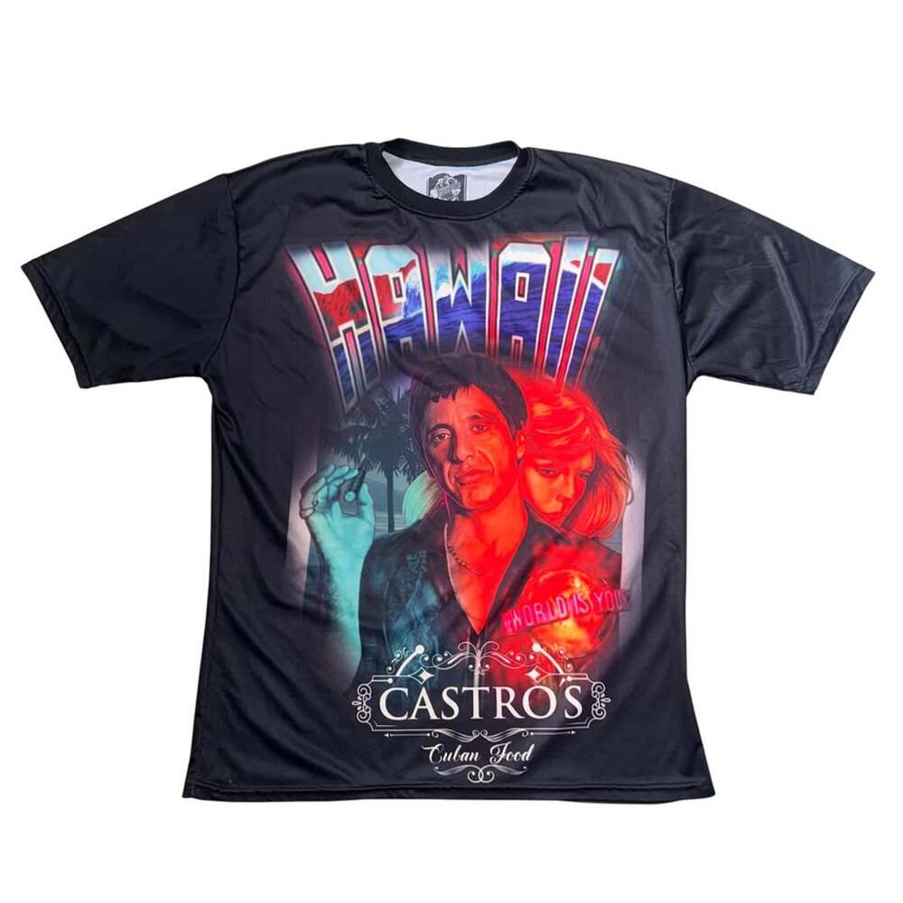 MEN'S CASTRO'S HAWAII SCARFACE GRAPHIC TEE XXL JERSEY INK TATTOO SHIRT